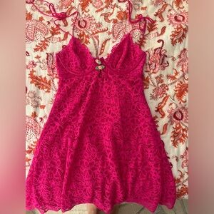 For love and lemons Creamsicle Lace Slip dress